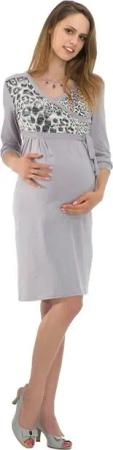 SYS Umstandskleid Umstandskleid Shirtkleid Kleid Shirt Muster Stretch Kurzarm