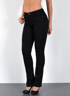 ESRA Bootcut-Jeans Damen Bootcut Jeans High Waist Schlaghose weite Jeans bis Übergröße B7
