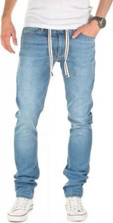 Yazubi Slim-fit-Jeans Herren Sweathose in Jeansoptik Rick Schmale Jeans, mit Stretch-Anteil