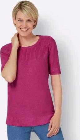 Sieh an! Strickpullover Kurzarmpullover