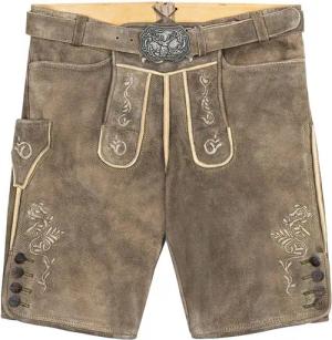 Hirscher Tracht Trachtenlederhose kurze Lederhose - Neuburg