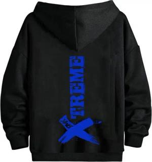 RMK Kapuzenpullover Herren Hoodie Pullover Pulli Langarmshirt Longsleeve mit Taschen Print mit Kapuze