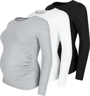 M.M.C. Umstandsshirt Langarm Basic Umstandsmode (3-tlg)