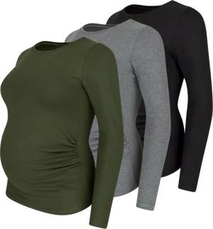 M.M.C. Umstandsshirt Langarm Basic Umstandsmode (3-tlg)