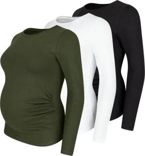 M.M.C. Umstandsshirt Langarm Basic Umstandsmode (3-tlg)