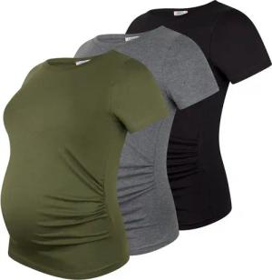 M.M.C. Umstandsshirt Basic Umstandsmode Kurzarm (3-tlg)