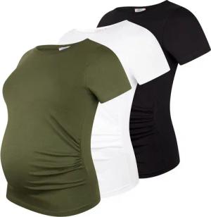 M.M.C. Umstandsshirt Basic Umstandsmode Kurzarm (3-tlg)