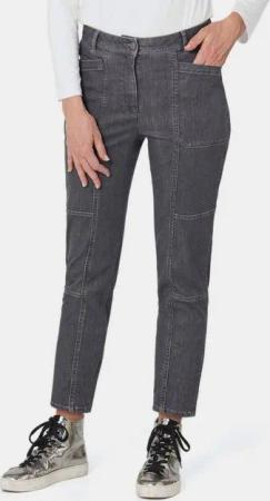GOLDNER Stoffhose Jeans mit Wascheffekt