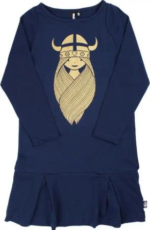 Danefae A-Linien-Kleid Danefae Kleid Navy Glitter Freja 8Y dickes langärmeliges Kleid