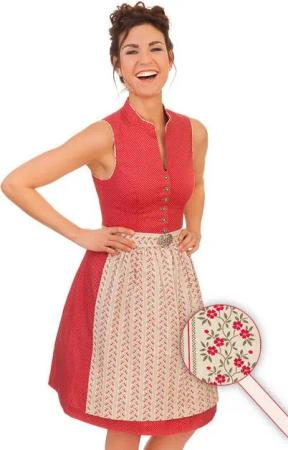 Alpenwahnsinn Dirndl Retro Dirndl 2tlg. - ROSENROT - rot