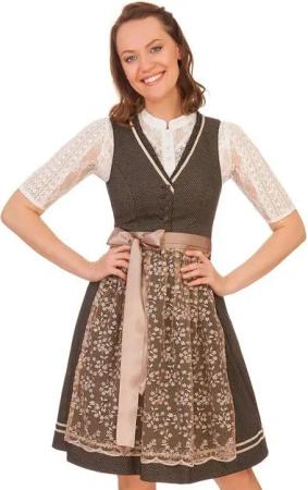 Alpenwahnsinn Dirndl Midi Dirndl 2tlg. - CALLA - schwarz