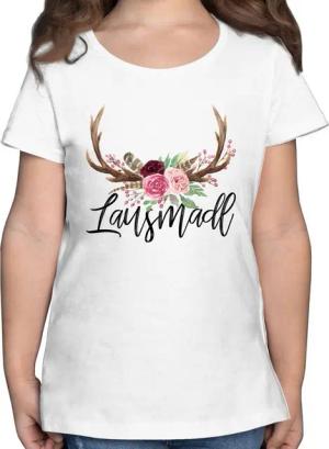 Shirtracer T-Shirt Lausmadl Hirschgeweih I Mode für Oktoberfest Kinder Outfit