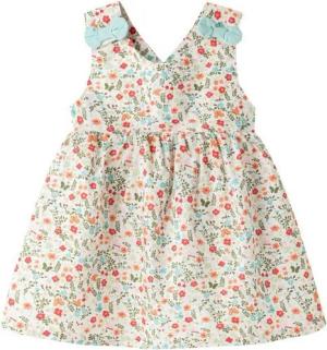 suebidou Midikleid Mädchenkleid Sommerkleid mit Blumenmuster und Schleifen Baby/Kleinkind Träger zum Knöpfen, Schleifen