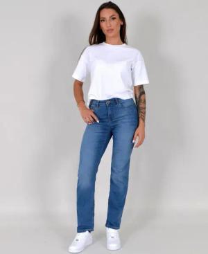 ESRA Straight-Jeans Damen Stretch-Jeans G1400 Straight Jeans Damen High Waist Stretch Jeans Damen Regular Hose