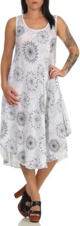 CLEO STYLE Sommerkleid Sommerkleid Dame 45 Weiß 36-42