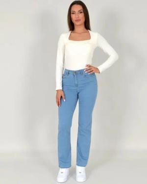 ESRA Straight-Jeans Damen Stretch-Jeans G1400 Straight Jeans Damen High Waist Stretch Jeans Damen Regular Hose