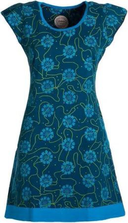 Vishes Tunikakleid Damen kurzarm Longshirt-Kleid Mini-Kleid Tunika-Kleid Shirt-Kleid Hippie, Retro Style