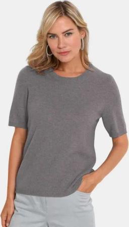 GOLDNER Kurzarmpullover Halbarmpullover mit Rundhals aus Kaschmir
