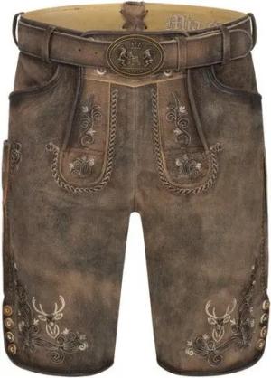 Nübler Trachtenlederhose Lederhose kurz Edgar in Braun von Nübler