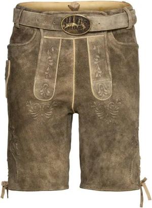 Almsach Trachtenhose Kurze Lederhose mit Gürtel