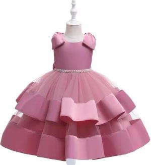 AUKUU Jerseykleid Kleines Mädchen Rock Klavier Performance Kleid Kleid Geburtstagskleid