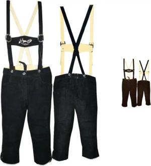 German Wear Trachtenlederhose GW1402 Damen Trachten lederhose Kniebundhose Damenlederhose