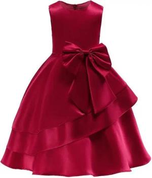 AUKUU Jerseykleid Das Kleid des kleinen Mädchens ist ein Bühnenkleid für Sommeraufführungen, modisch und festlich.