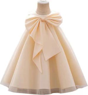 AUKUU Jerseykleid Kleines Mädchenkleid, modisches Schleifenkleid, Klavier-Performance -Kleidung