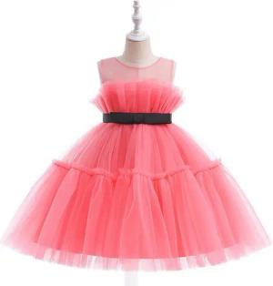 AUKUU Jerseykleid Kleines Mädchenkleid, Schleife, lockerer Rock, modisches Kleid