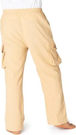 PANASIAM Wellnesshose Cargo-Hose K bequeme Sommerhose mit 4 Taschen aus 100% Baumwolle Unisex Freizeithose für Damen und Herren Relaxhose Cargohose