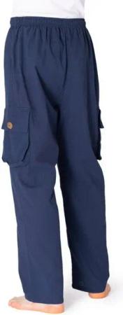 PANASIAM Wellnesshose Cargo-Hose K bequeme Sommerhose mit 4 Taschen aus 100% Baumwolle Unisex Freizeithose für Damen und Herren Relaxhose Cargohose