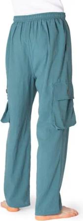 PANASIAM Wellnesshose Cargo-Hose K bequeme Sommerhose mit 4 Taschen aus 100% Baumwolle Unisex Freizeithose für Damen und Herren Relaxhose Cargohose