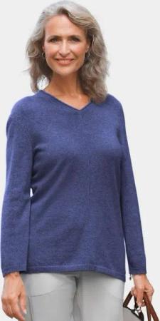 GOLDNER Strickpullover Kurzgröße: Kaschmirpullover mit V-Ausschnitt
