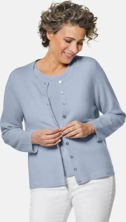 GOLDNER Strickjacke Kaschmirstrickjacke mit Rundhalsausschnitt