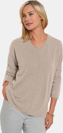GOLDNER Strickpullover Kaschmirpullover mit V-Ausschnitt