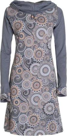 Vishes Jerseykleid Langarm Kleid Schal-Kleid Winterkleider Baumwollkleid Hippie, Goa, Ethno Style