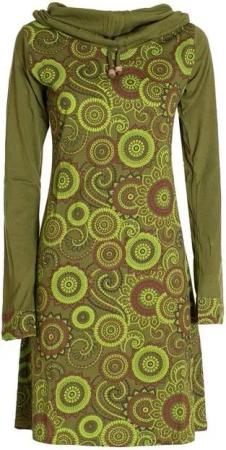 Vishes Jerseykleid Langarm Kleid Schal-Kleid Winterkleider Baumwollkleid Hippie, Goa, Ethno Style