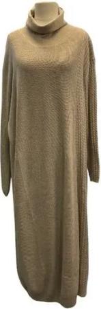 BZNA Strickkleid Glam Wollkleid Zipfel Kleid Longpulli Tunikakleid
