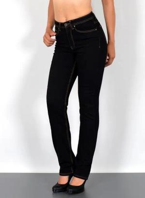 ESRA Straight-Jeans Stretch-Jeans Damen High Waist Jeans Straight Leg Hose Regular G3 Straight Fit Jeans Damen High Waist Gerade Schnitt Jeans bis Übergröße