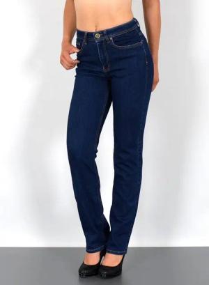 ESRA Straight-Jeans Stretch-Jeans Damen High Waist Jeans Straight Leg Hose Regular G3 Straight Fit Jeans Damen High Waist Gerade Schnitt Jeans bis Übergröße