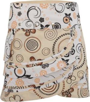 PUREWONDER Wickelrock Damen Rock mit Tasche und Schnürung sk182 Baumwolle Einheitsgröße