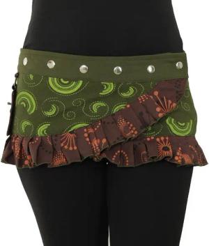 PUREWONDER Wickelrock Damen Rock mit Druckknöpfen sk30 kurz