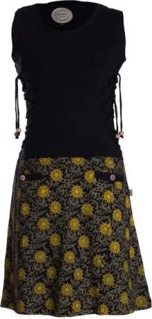 Vishes Minikleid Damen Sommerkleid armlos-es Blumen-Kleid Tunika-Kleid T-Shirtkleid Boho, Goa, Guru Style