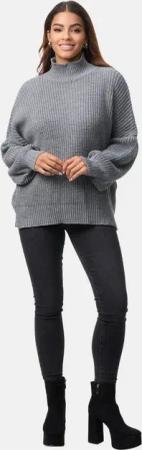 Elara Strickpullover Elara Damen Strickpullover Hoherkragen (1-tlg)