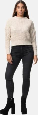 Elara Strickpullover Elara Damen Strickpullover Runderkragen (1-tlg)