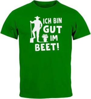 MoonWorks Print-Shirt Herren T-Shirt Ich bin gut im Beet Wortspiel Fun-Shirt Party Urlaub mit Print