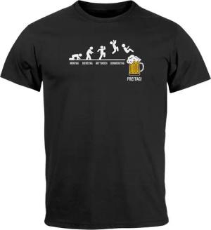 MoonWorks Print-Shirt Herren T-Shirt Bier Alkohol Saufen Bierglas, Grafik, Aufdruck mit Print