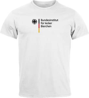 MoonWorks Print-Shirt Herren T-Shirt Alkohol Bier Bundesinstitut für lecker Bierchen mit Print