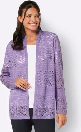 Sieh an! Strickjacke Ajourstrickjacke