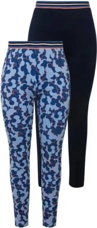 Ulla Popken Leggings Loungewear-Leggings 2er-Pack uni/Muster